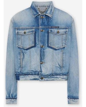 Maison Margiela Veste En Jean De Coton - Bleu