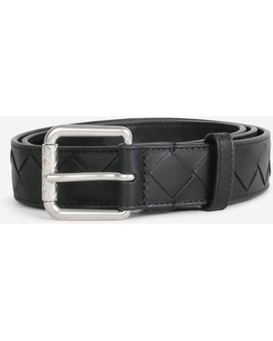 Bottega Veneta Intrecciato-Gürtel - Weiß