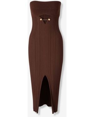 Cult Gaia Abito Midi Christy - Marrone