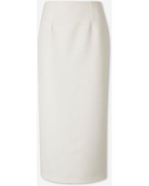 Roland Mouret Midi Pencil Skirt - White