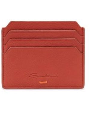 Santoni Porta Carte Di Credito - Rosso