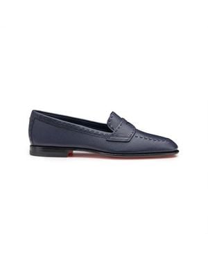 Santoni Mocassino Penny Da Donna - Blu