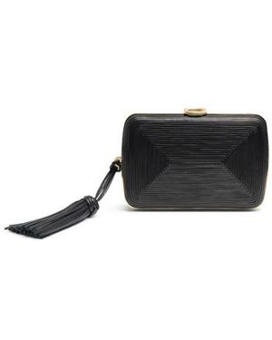 Santoni Schwarze Crossbody Bag Aus Leder