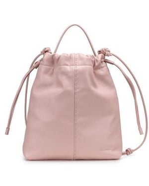 Santoni Rosafarbene Crossbody Bag Aus Leder - Pink