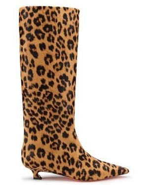 Santoni Stivale Tacco Basso Da Donna - Marrone