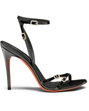 Santoni Sandalo Tacco Alto Da Donna - Nero