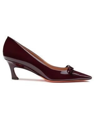 Santoni Bordeauxrote Pumps Für Damen Aus Lackleder Mit Mittelhohem Absatz