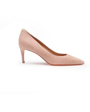 Santoni Rosafarbene Pumps Für Damen Aus Wildleder Mit Mittelhohem Absatz - Pink