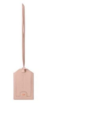 Santoni Rosafarbener Kofferanhänger Aus Getrommeltem Leder - Pink