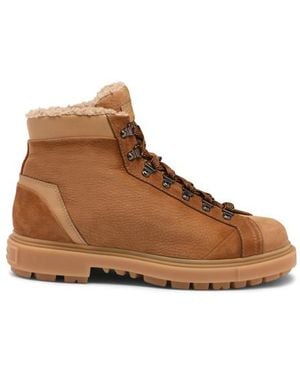 Santoni Nubuck Hiking Boot Light - Brown