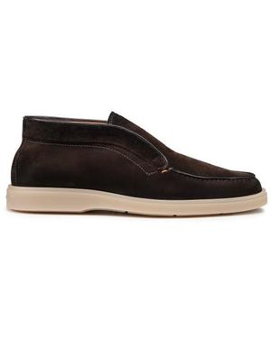 Santoni Dunkelbraune Desert Boots Für Herren Aus Wildleder - Schwarz