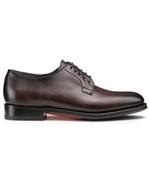 Santoni Stringata Derby Da Uomo - Marrone