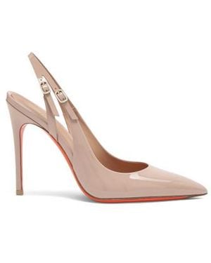 Santoni Rosafarbene Slingbacks Für Damen Aus Lackleder Mit Hohem Absatz - Pink