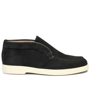 Santoni Schwarzer Desert Boot Für Damen Aus Veloursleder