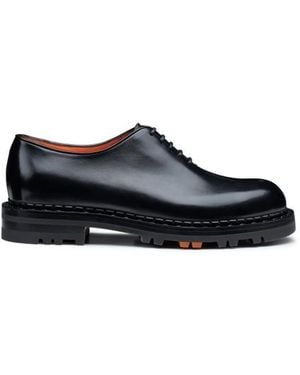Santoni Stringata Oxford Da Uomo - Nero