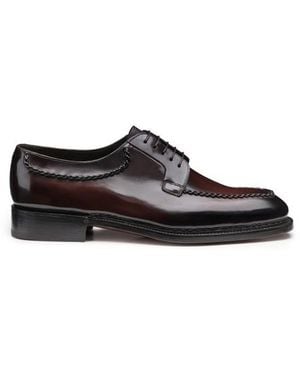 Santoni Stringata Derby Da Uomo - Nero