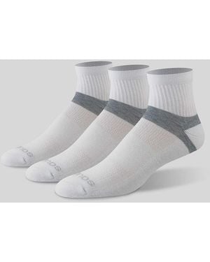 Saucony Inferno Quarter 3-pack Socks - White