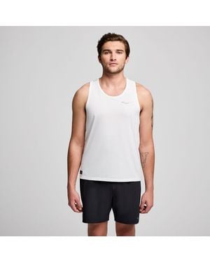 Saucony Stopwatch Singlet - Bianco