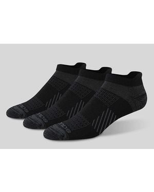Saucony Inferno Cushion No Show Tab Sock - Black
