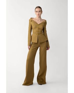 SAU LEE Niope Crepe Pant - Metallic
