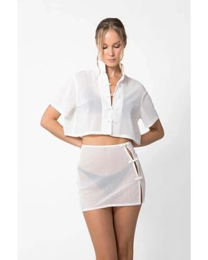 SAU LEE Devi Top - White