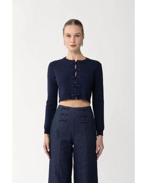 SAU LEE Demi Knit Cardigan - Blue