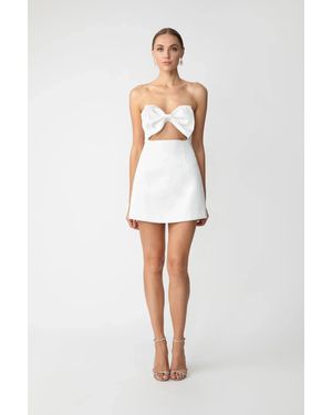 SAU LEE Ella Strapless Mini Dress - White