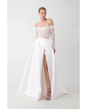 SAU LEE Lucie Maxi Skirt - White