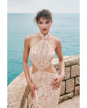SAU LEE Meera Beaded Dress - Natural