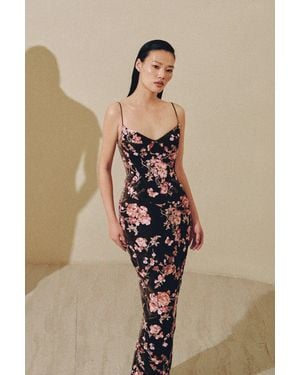 SAU LEE Rosella Embroidered Gown - Natural