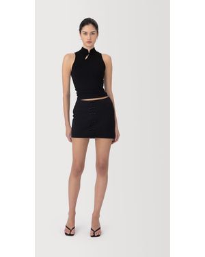 SAU LEE Sima Mini Skirt - Black
