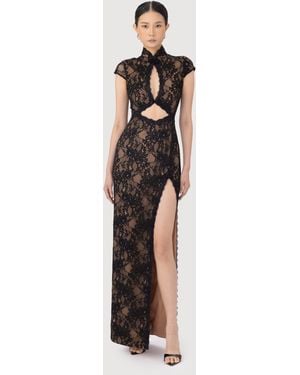 SAU LEE Moira Lace Maxi Dress - Blue