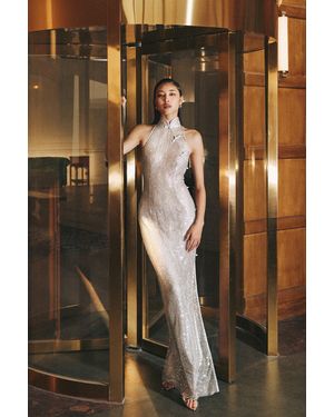 SAU LEE Shao Crystal Dress - Brown