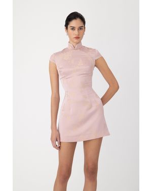 joyce chinese jacquard mini dress The Little Red Dress feat. Jolie Jacquard Mini Dress