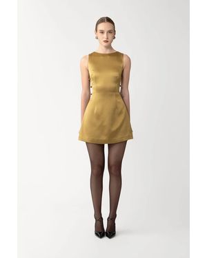 SAU LEE Teddi Satin Mini Dress - Multicolour