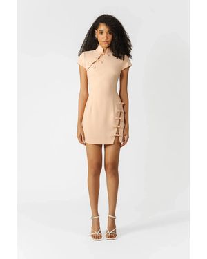 SAU LEE Iris Mini Dress - Natural