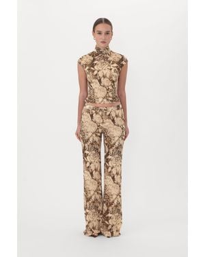 SAU LEE Astrid Chiffon Pant - Natural