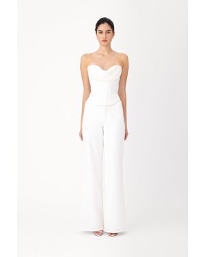 SAU LEE Lin Crepe Pant - White