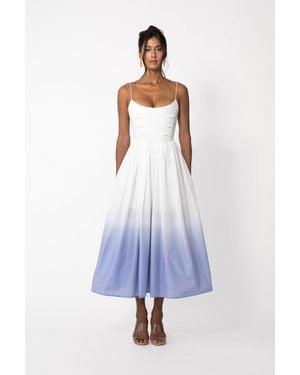 SAU LEE Henley Midi Dress - White