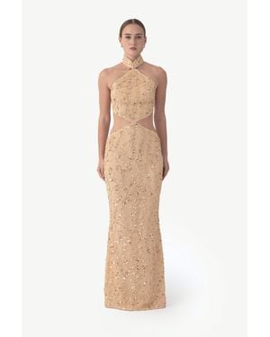 SAU LEE Meera Beaded Dress - Natural