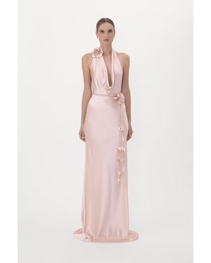 SAU LEE Delphine Satin Gown - Pink