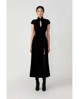 SAU LEE Vanessa Midi Dress - Black