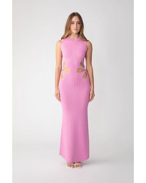 SAU LEE Daria Knit Dress - Pink