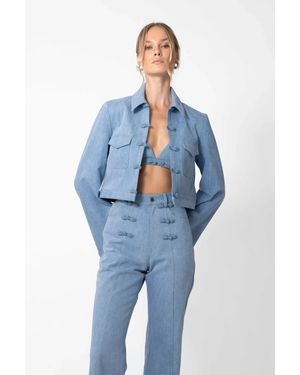SAU LEE Bambi Denim Jacket - Blue