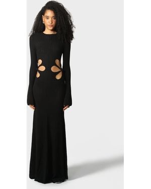 SAU LEE Destiny Knit Dress - Black