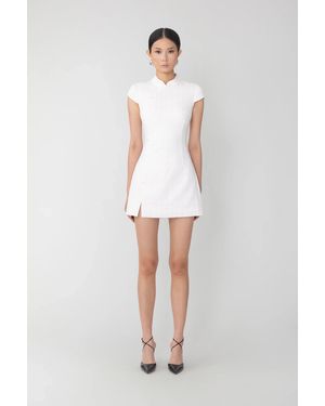 SAU LEE Natasha Tweed Mini Dress - White