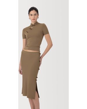 SAU LEE Timo Jersey Skirt - Natural