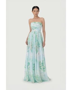 SAU LEE Camille Maxi Dress - Blue