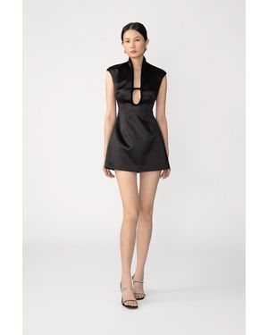 SAU LEE Leah Mini Dress - Black