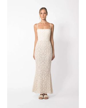 SAU LEE Amare Crochet Dress - White